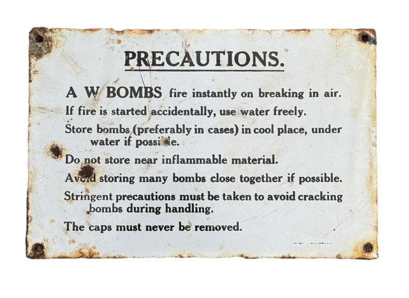 British WW2 metal Warning Sign un-exploded Ordnance