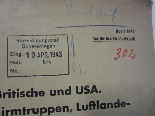 German Military Espionage Book About Allied Airborne Troop