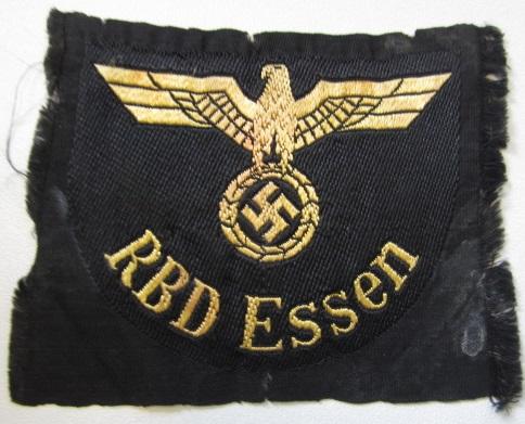 BeVo ReichsBahn Essen Cloth Insignia