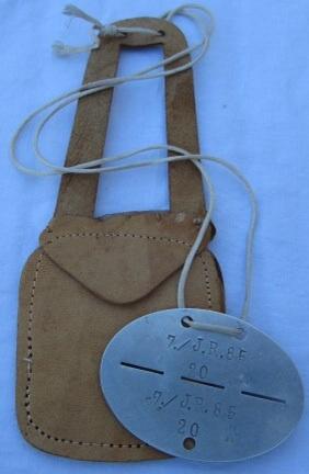 Wehrmacht Dogtags in original leather pouch 
