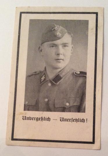 Waffen SS Death Notice
