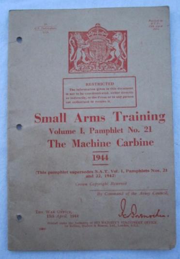 British WW2 Small Arms Training Book