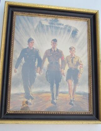 HJ NSKK Wehrmacht Panzer Poster in Frame