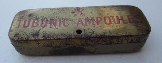British WW2 RAF little can for Tubunic Ampoules