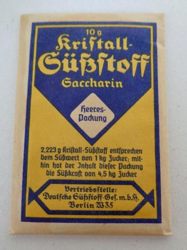 Wehrmacht Packaging Sweetener Heeres- Packung