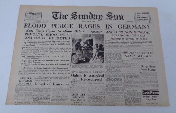 British WW2 Newspaper The Sunday Sun