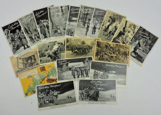 19 Dutch WW2 Military Happy New years Postcards