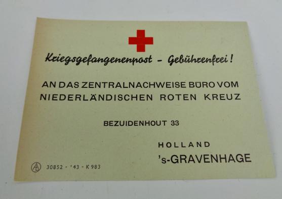 Red Cross food POW Document