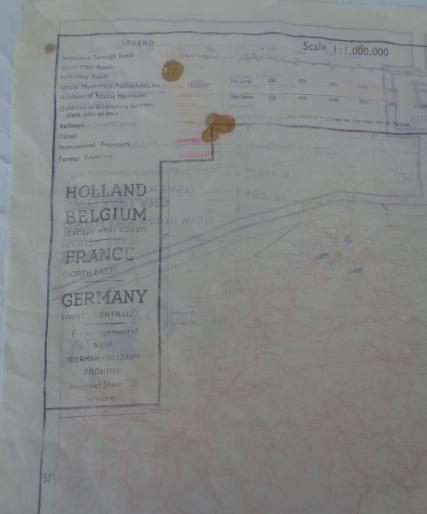 British/US WW2 Silk Escape Map