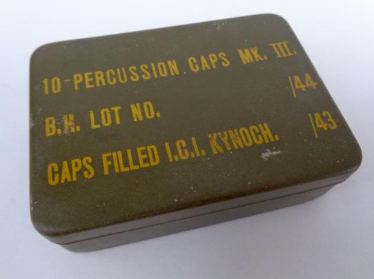 British WW2 metal Percussion Caps Can