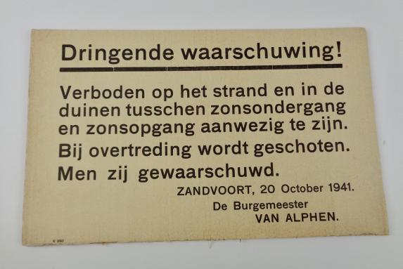 Wehrmacht Warning Sign