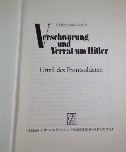 Book from and with autograph of Otto Ernst Remer