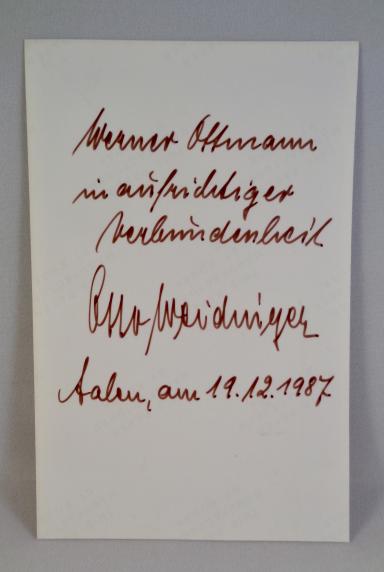 Signed Photo SS Obersturmbahnfuhrer Weidinger
