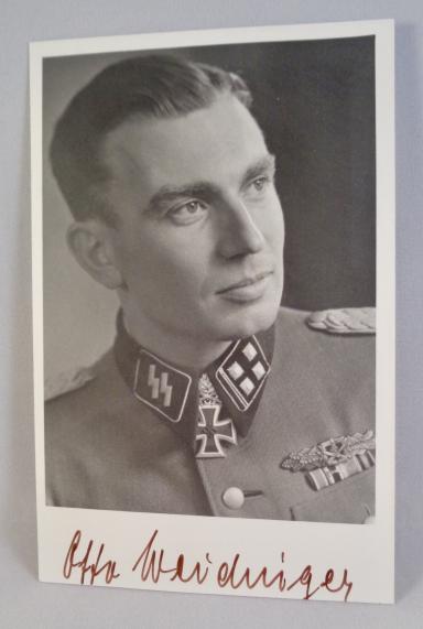 Signed Photo SS Obersturmbahnfuhrer Weidinger