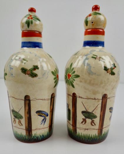 2 Dutch Porceline Liquor Jugs 1939/1940