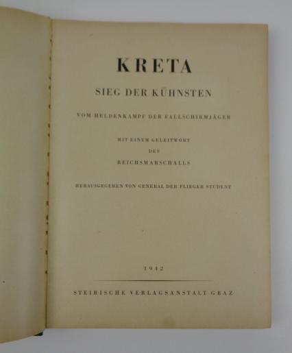 Luftwaffe Kreta Book (Sieg der Kunsten)