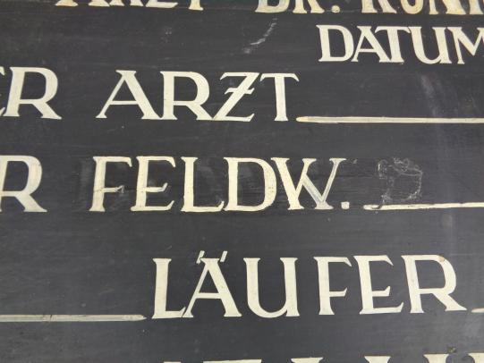 Luftwaffe Wooden Hospital Sign