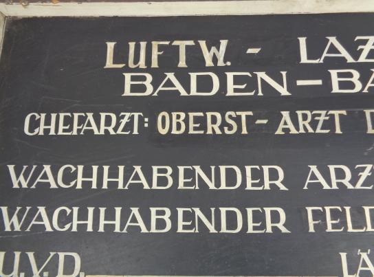 Luftwaffe Wooden Hospital Sign
