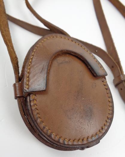 British WW2 Officers Compass in leather Pouch