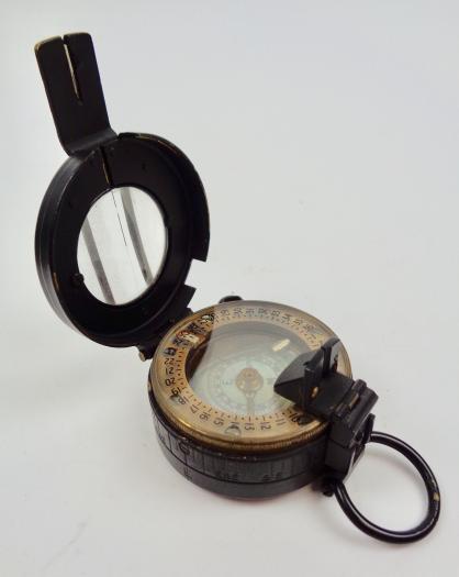 British WW2 Officers Compass in leather Pouch
