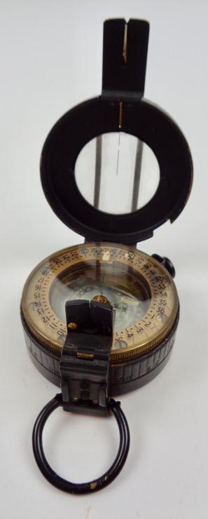 British WW2 Officers Compass in leather Pouch