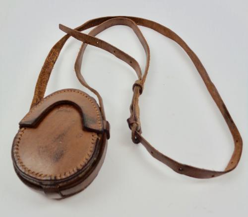 British WW2 Officers Compass in leather Pouch