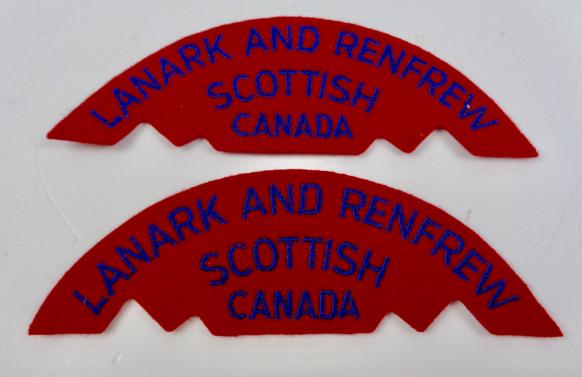 Canadian RCA Lanmark and Renfrew Shoulder Patches