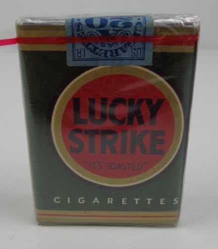 US WW2 Lucky Strike Cigarettes in early green package