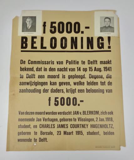 German Wanted/Reward Poster
