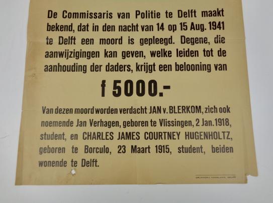 German Wanted/Reward Poster