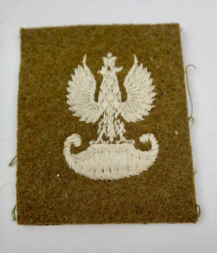 British made WW2 Polish Eagle Patch