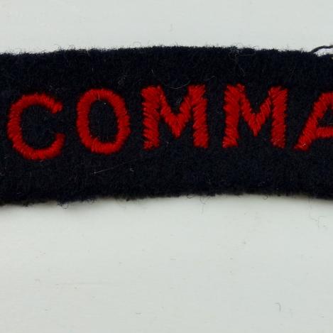 British WW2 Number 3 Commando shoulder Title