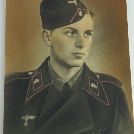 Portrait Photograph of a Wehrmacht Panzer Soldier