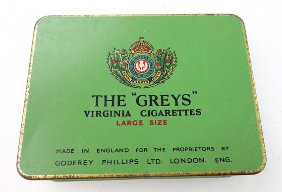 British WW2 metal Cigarette Can (The Grey’s)