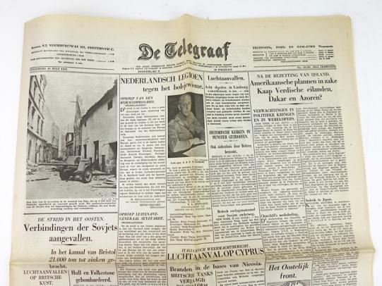 Dutch WW2 Newspaper De Telegraaf
