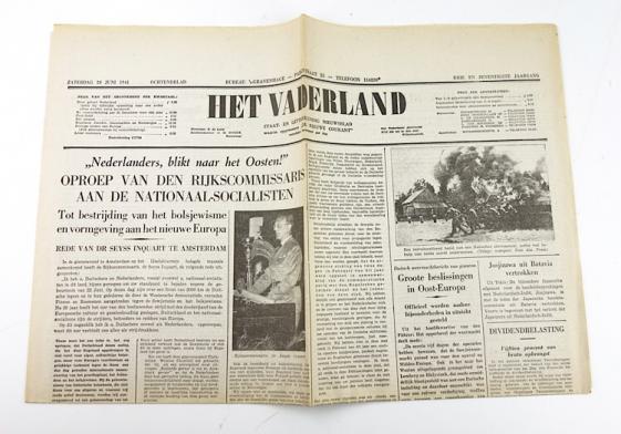 Dutch WW2 Newspaper Het Vaderland