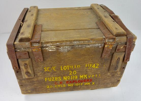 Black Friday Deal (was 150) British WW2 wooden 25 Ponder Fuze Box
