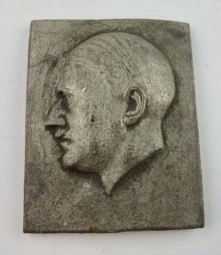 Small Tin made Adolf Hitler Plaque