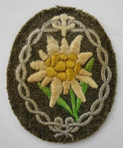 Wehrmacht wool Edelweiss GBJ Insignia