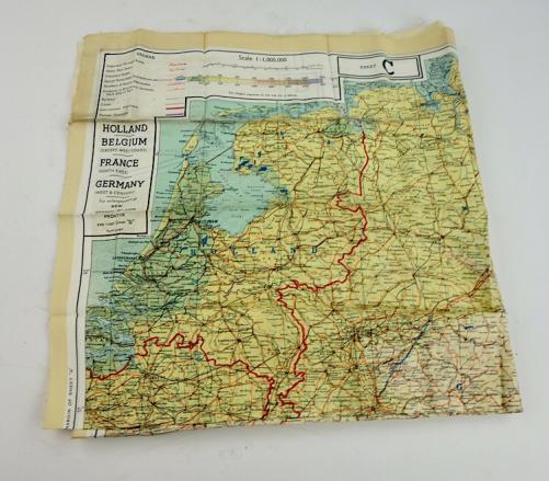 British/US WW2 Silk Escape Map