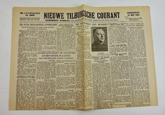 WW2 Dutch Newspaper Nieuwe Tilburgse Courant
