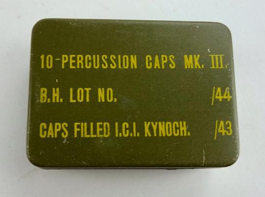 British WW2 metal Percussion Caps Can