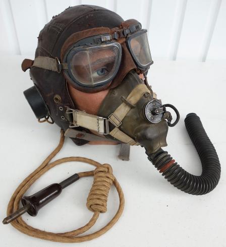 British RAF C Type Cap with G Type Mask and Goggles