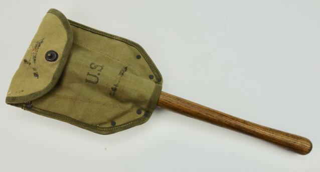 US WW2 early Folding Shovel (Named)