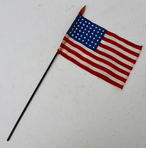US WW2 48 star Little Flag on pole