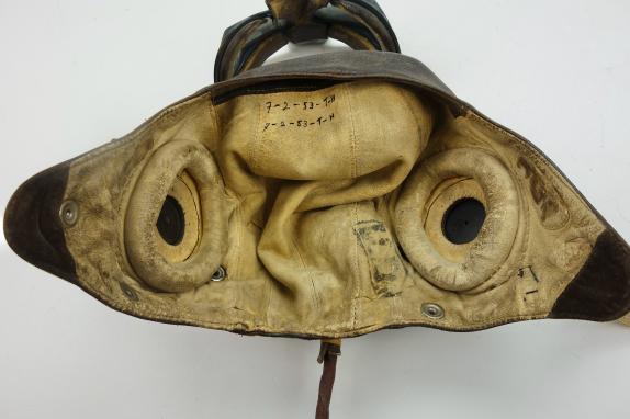 British WW2 RAF Flight Cap with rare early Goggles