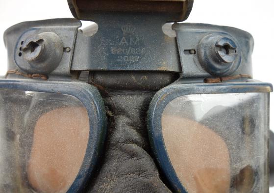 British WW2 RAF Flight Cap with rare early Goggles