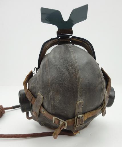 British WW2 RAF Flight Cap with rare early Goggles