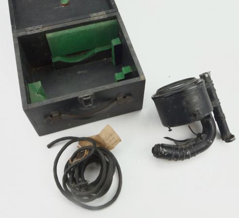 British WW2 RAF Aldis Signal Lamp in wooden Box