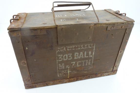 British WW2 wooden 303 Ammo Box